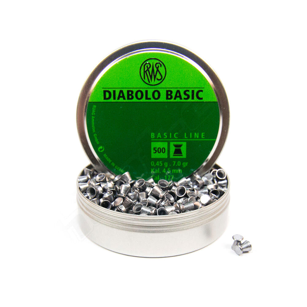 Kugelfang + 100 Zielscheiben + 500 RWS BASIC Diabolos Kal. 4,5mm Bild 2