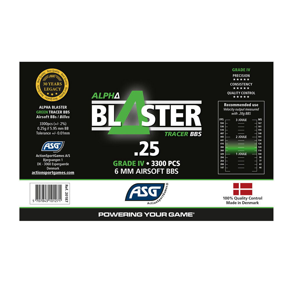 Blaster Tracer BBs 0,25g Kaliber 6mm Airsoft - 3300 Schuss Bild 3