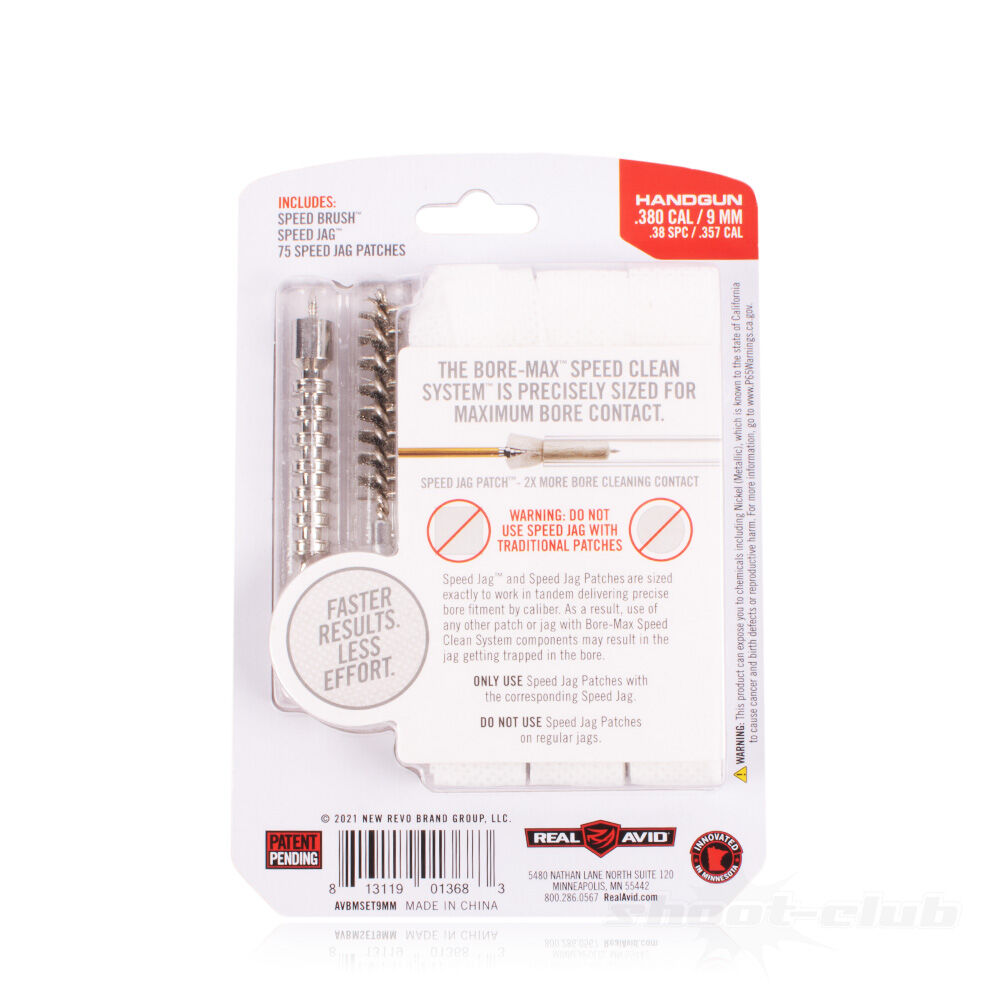 Real Avid Bore-Max speed Clean Upgrade 9 mm Reinigungskit Bild 2