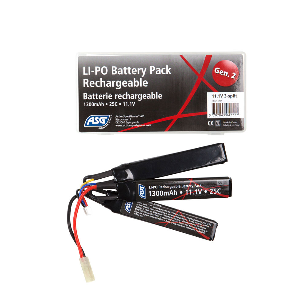 ASG Airsoft Lipo Akku 11,1V 1300mAh 25C Trible Stick Tamiya Bild 2