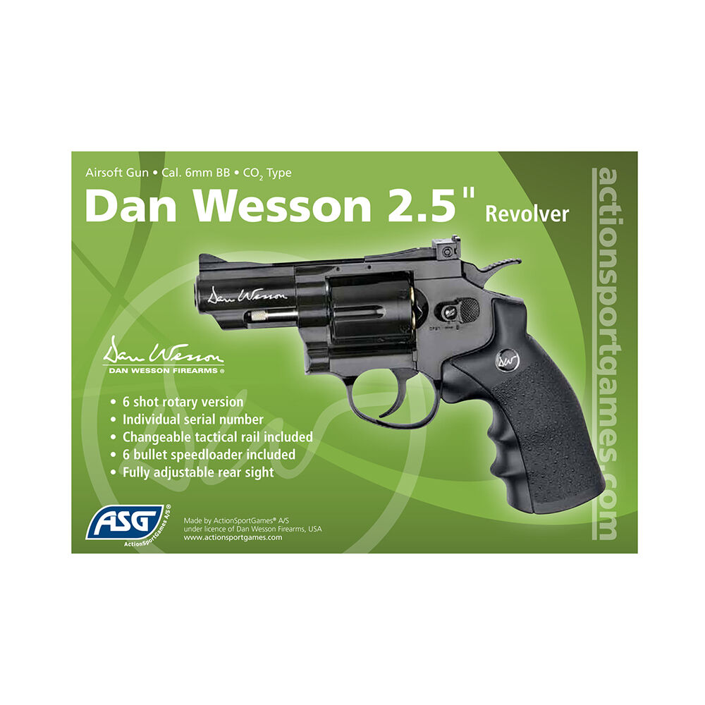 ASG Dan Wesson 2,5 Zoll CO2 Revolver 6mm BB Schwarz Bild 3