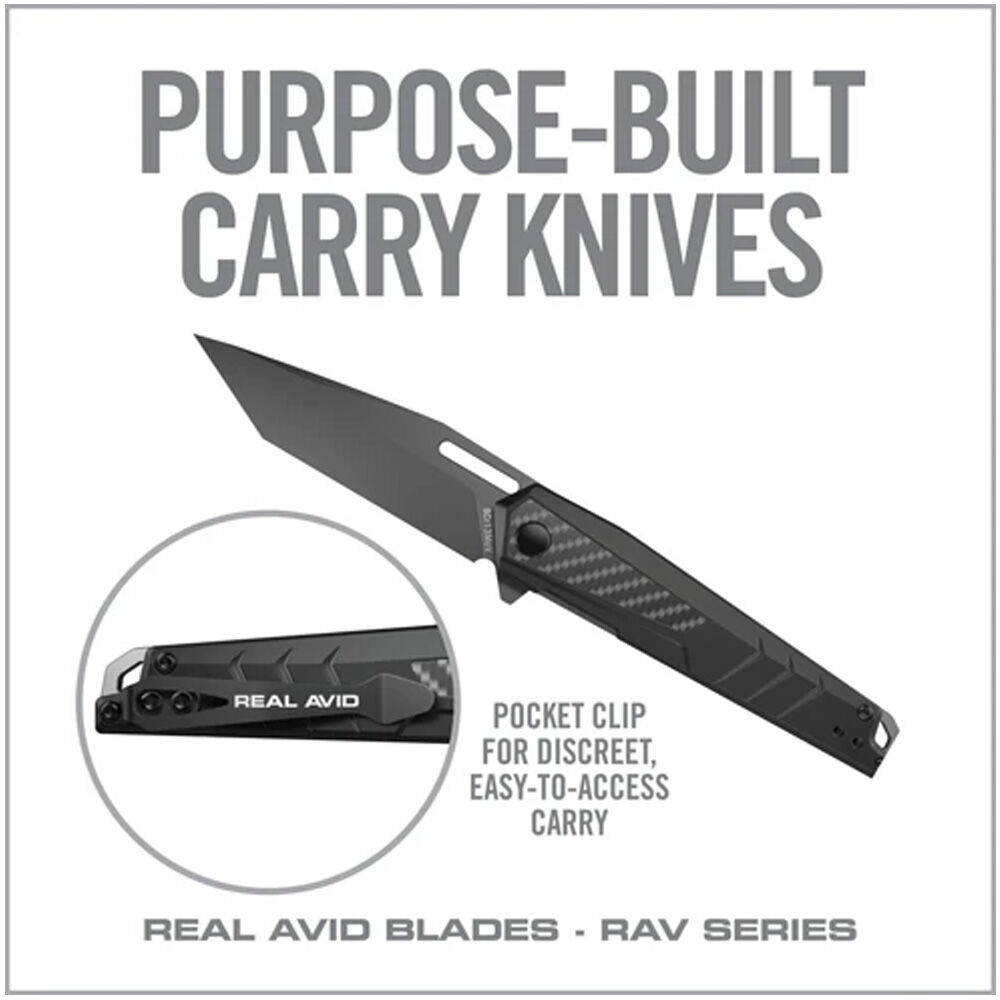Real Avid RAV-6 Klappmesser Tanto Klinge titan carbon Bild 3