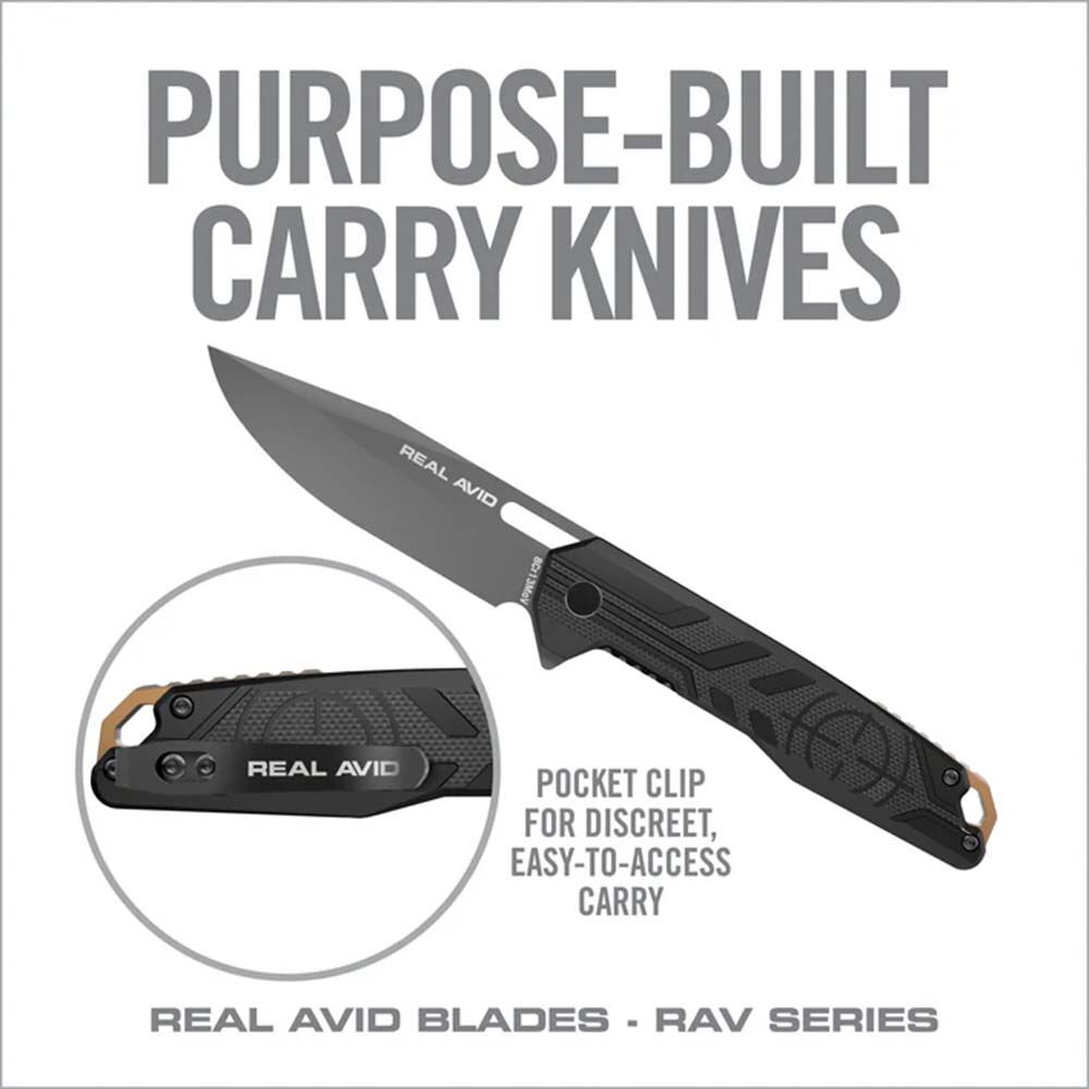 Real Avid RAV-7 Assisted Opener Messer titan, carbon Bild 3