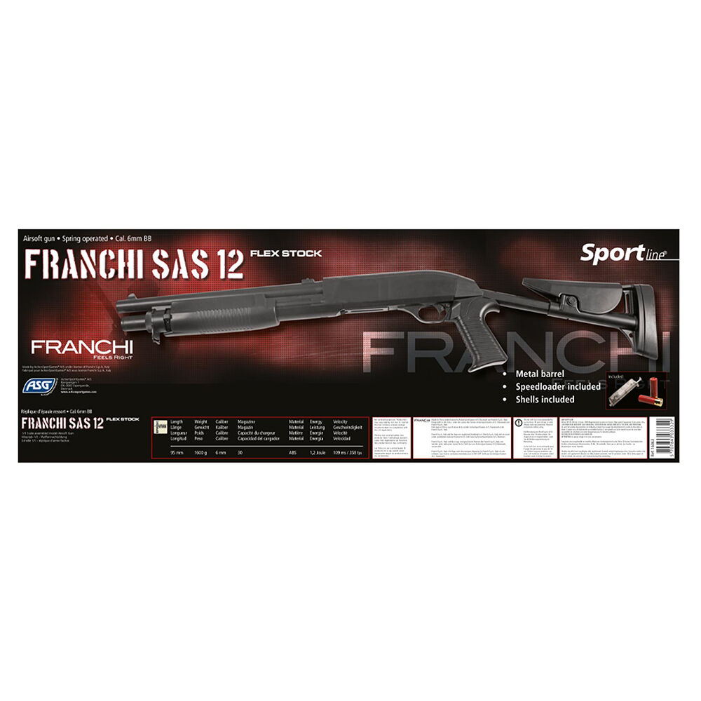 ASG Franchi SAS 12 flex-stock Federdruck 6mm BB Schwarz Bild 2