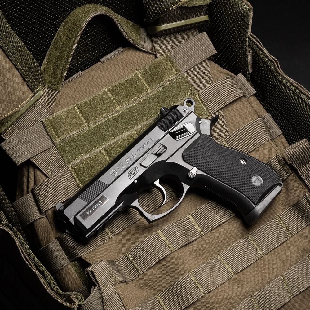 ASG CZ 75D Compact Airsoft Pistole Federdruck 6mm BB Schwarz Bild 4