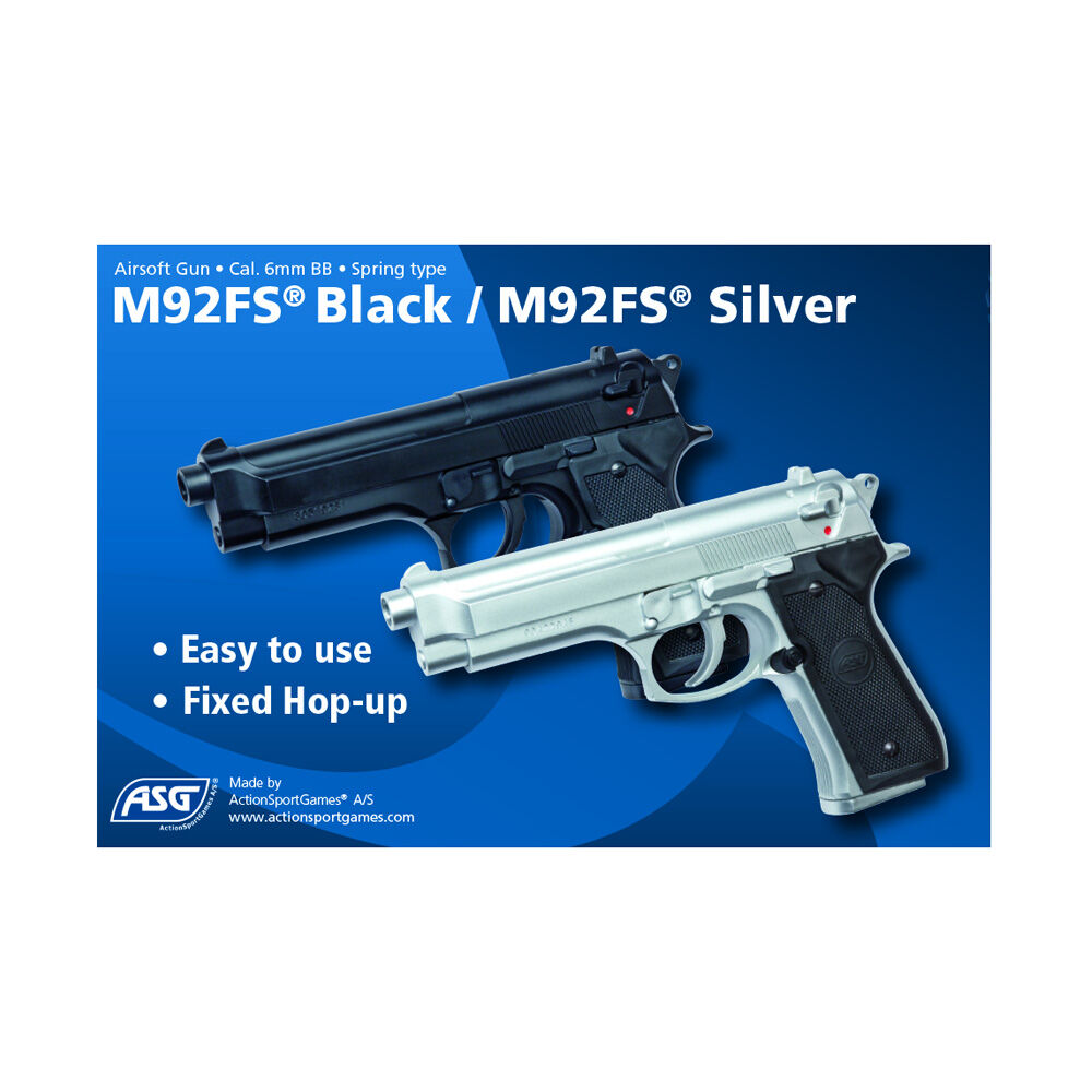 ASG M92FS Airsoft Pistole Federdruck 6mm BB schwarz Bild 4