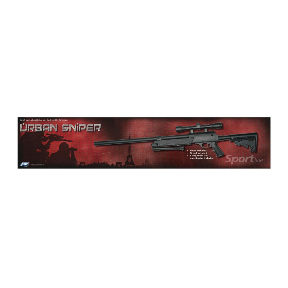 ASG Urban Sniper Airsoft Sniper Gewehr Federdruck 6mm BB schwarz Bild 3