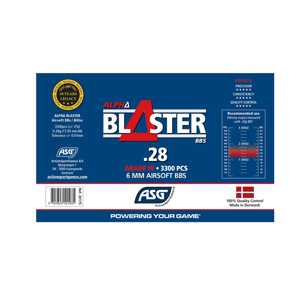 ASG Alpha Blaster Airsoft BB's 0,28g 6mm BB 3300 Stck Plastik Bild 3