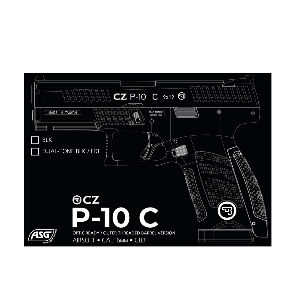 ASG CZ P-10C OR-OT Airsoft Pistole 6mm BB schwarz Bild 3