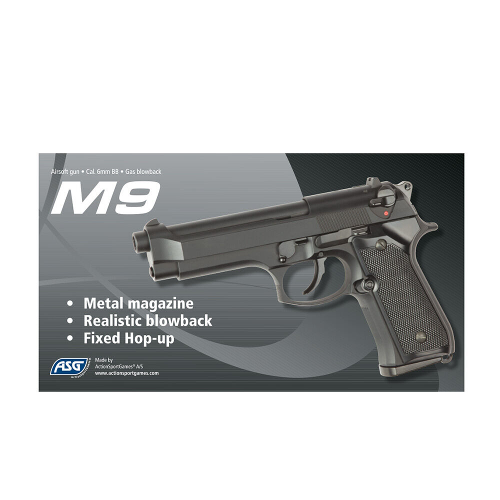 ASG M9 Polymer Version Airsoft Pistole 6mm BB Gas schwarz Bild 3