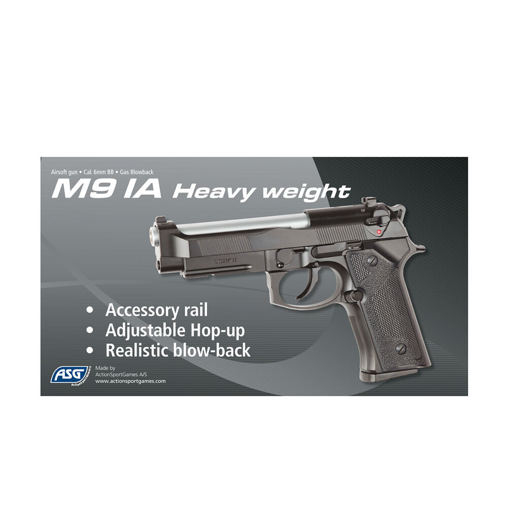 ASG M9 IA Airsoft Pistole 6mm BB Gas schwarz Bild 5