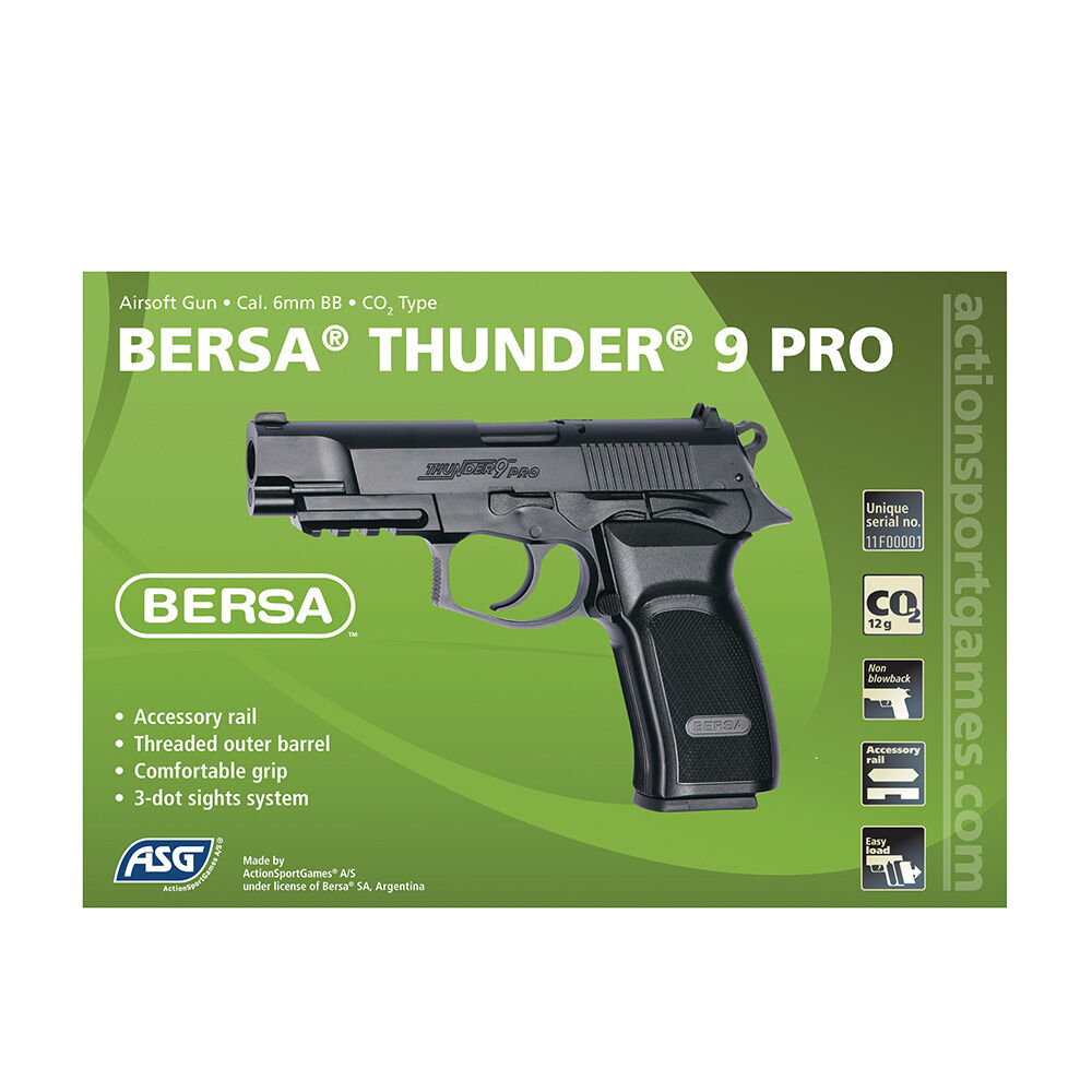 ASG BERSA THUNDER 9 PRO NBB Airsoft Pistole 6mm BB schwarz Bild 5
