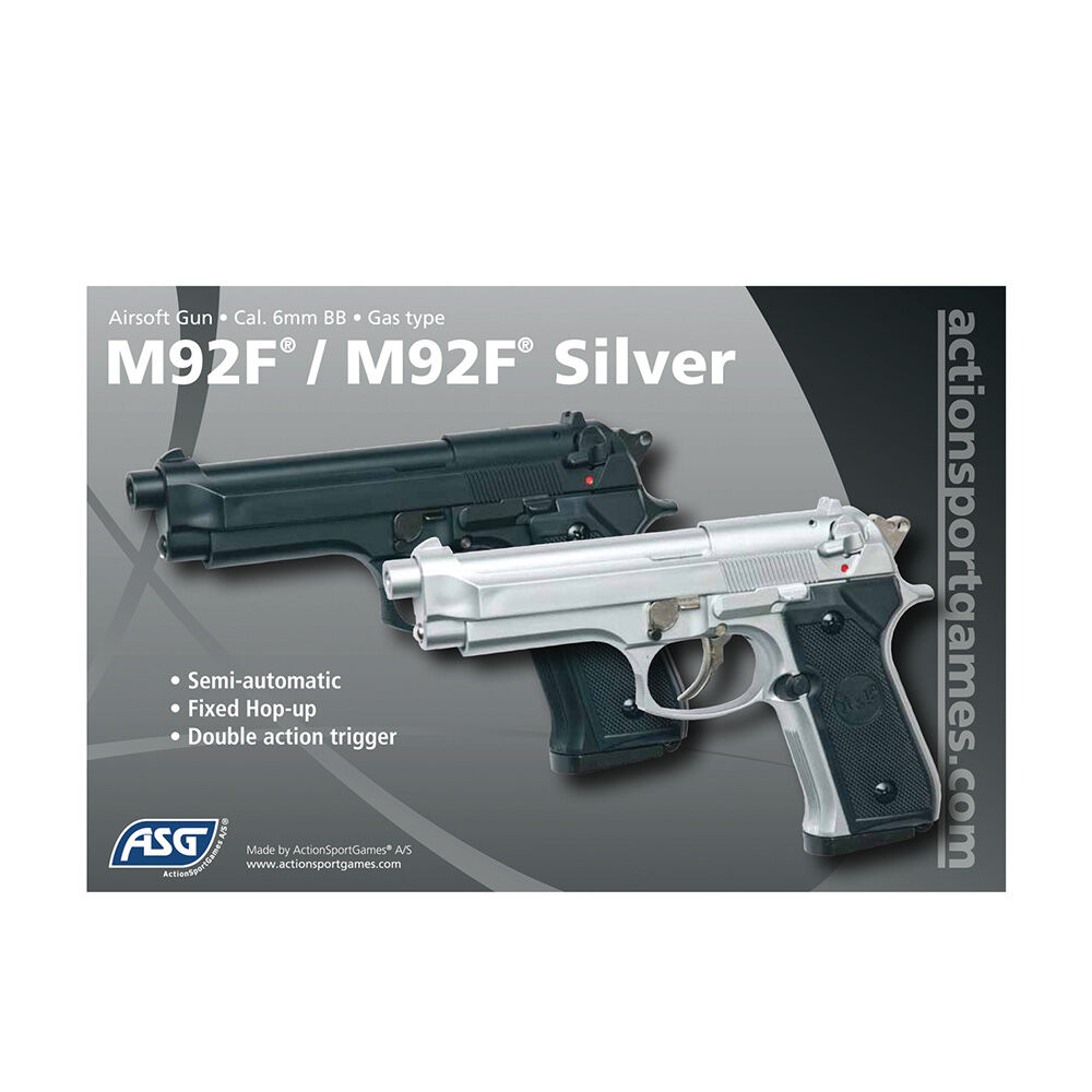 ASG M92F Airsoft Pistole 6mm BB Gas silver Bild 2