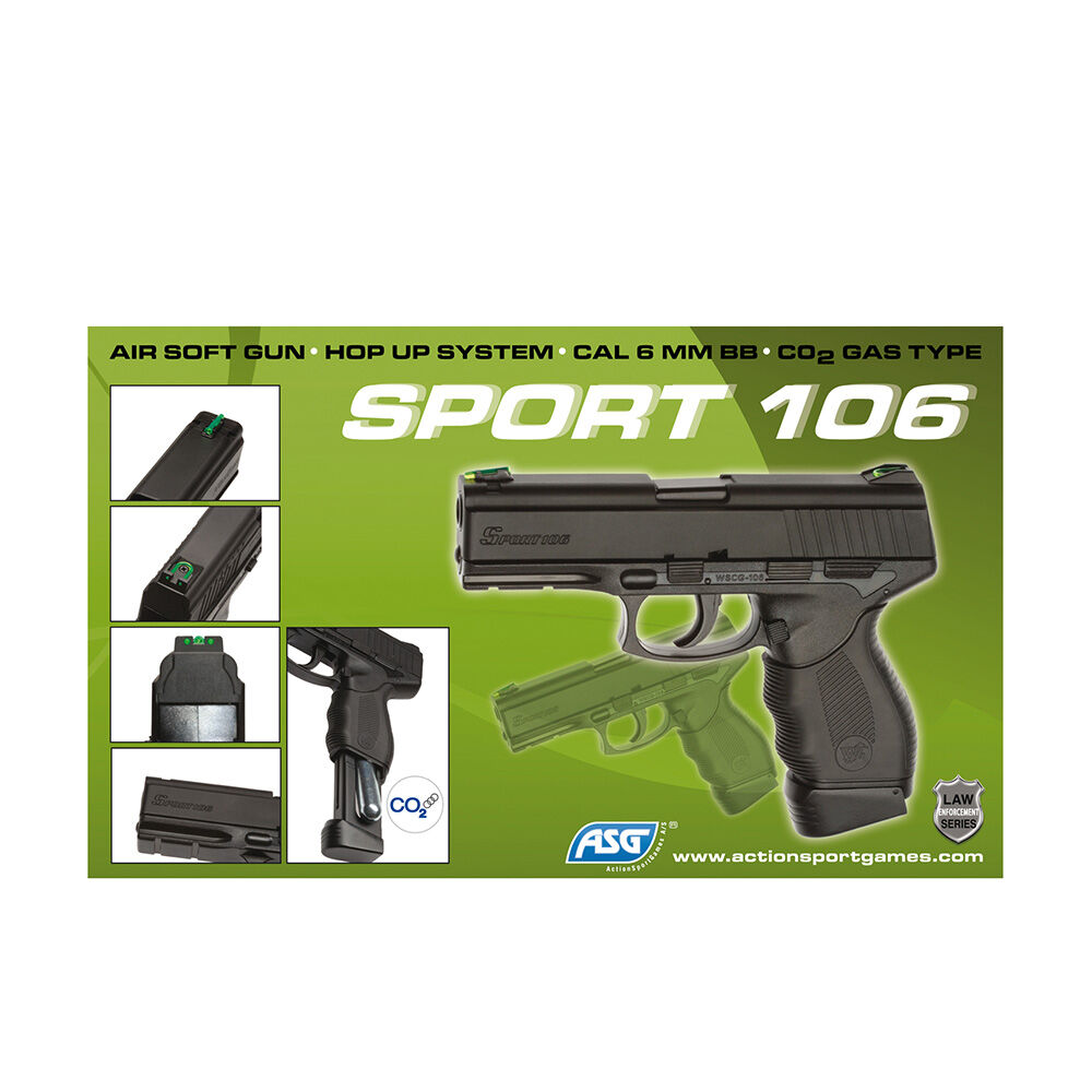 ASG Sport 106 Airsoft Pistole 6mm BB schwarz Bild 3