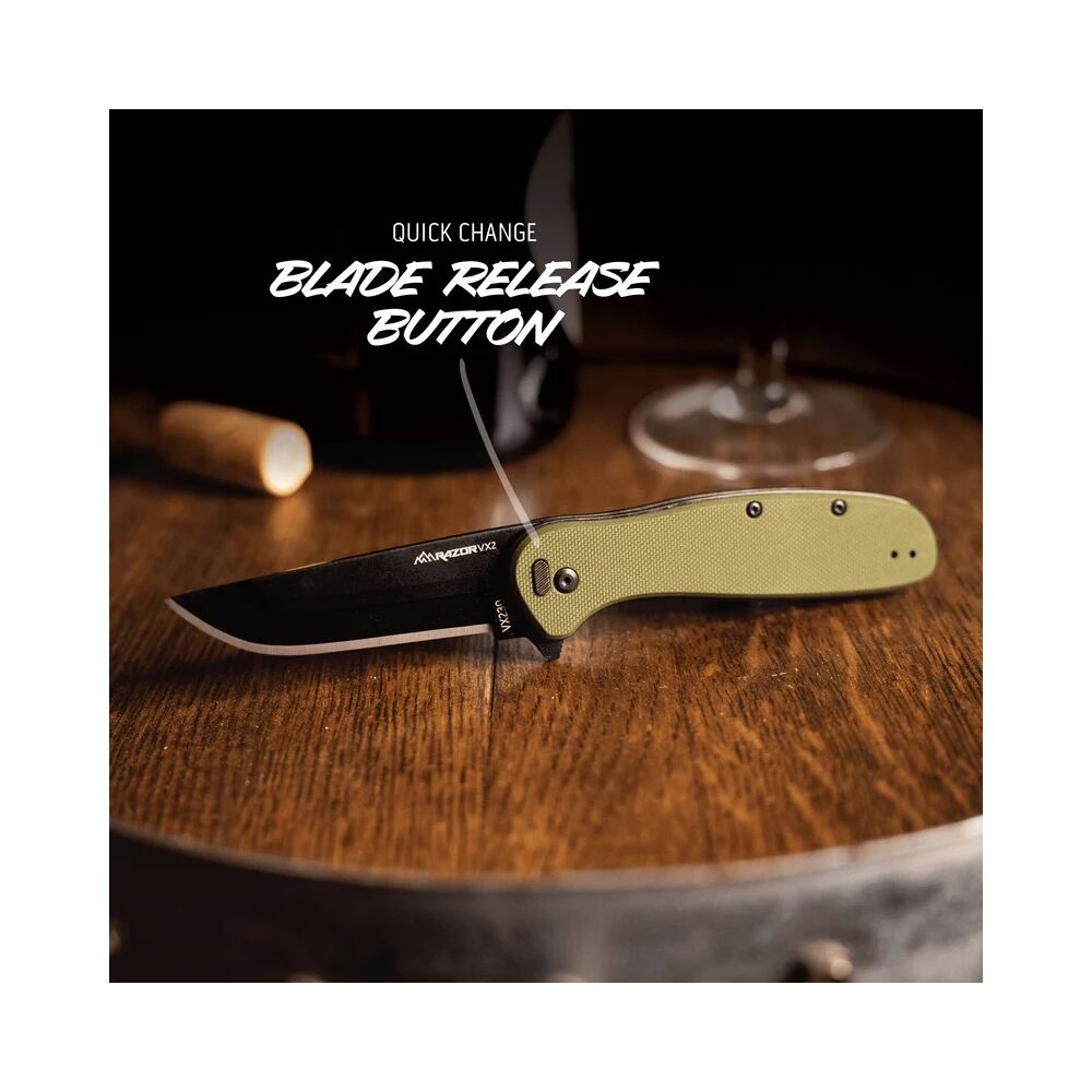 Outdoor Edge RAZOR VX2 Klappmesser mit Wechselklingen Gr�n Bild 3