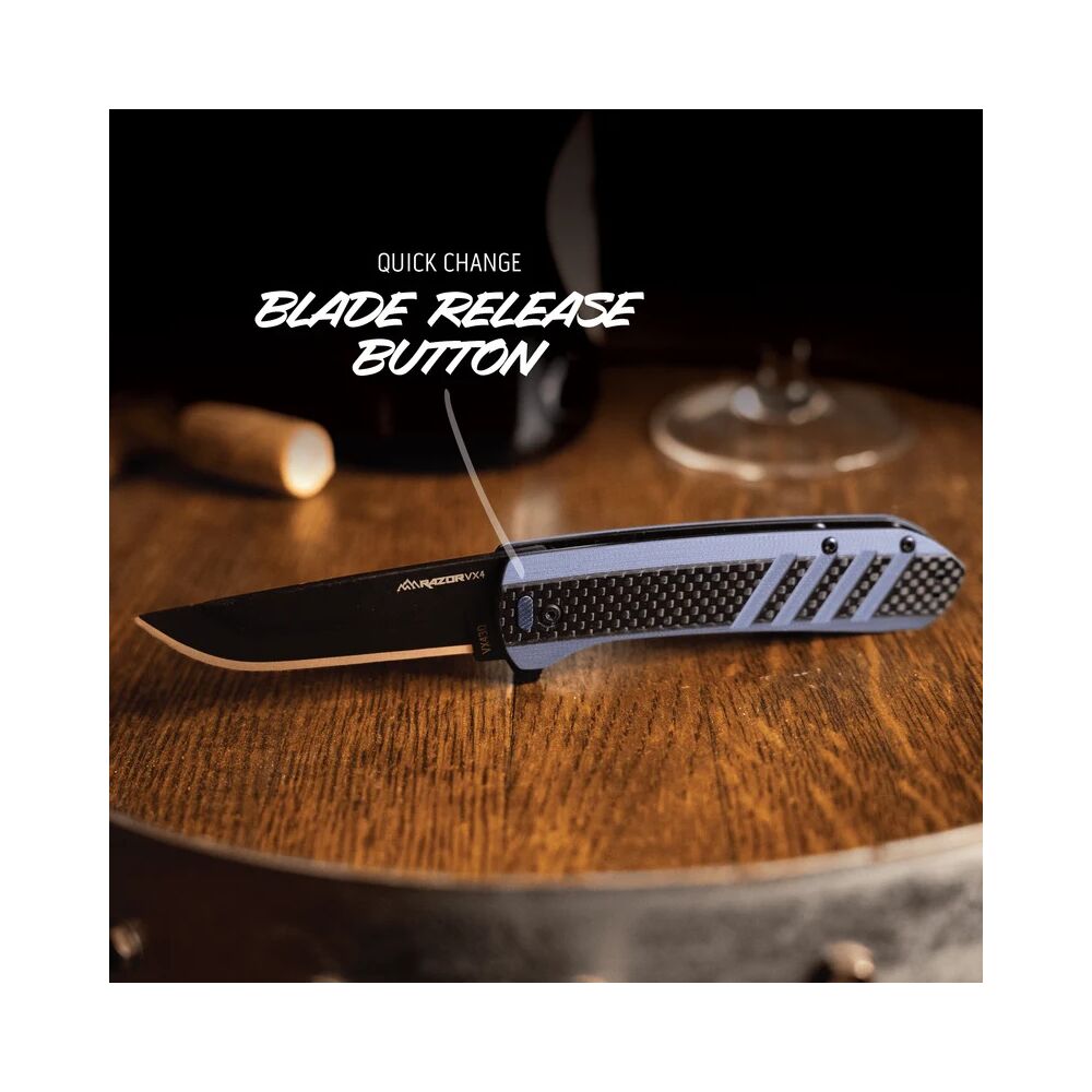 Outdoor Edge RAZOR VX4 Klappmesser mit Wechselklingen Blue/Carbon Bild 3