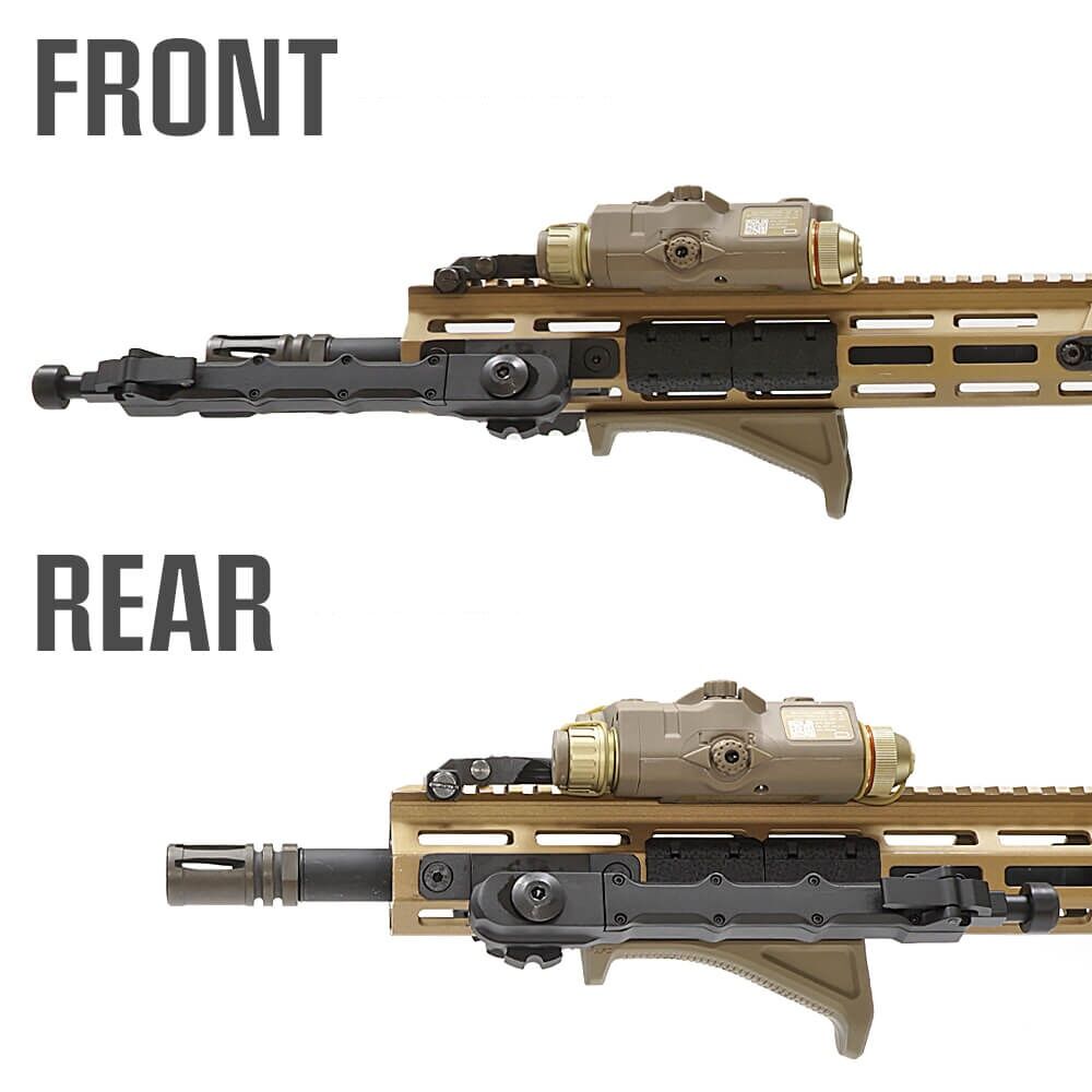shoXx Zweibein Bipod 19-23cm Split-Design Aluminium f�r M-LOK schwarz Bild 5