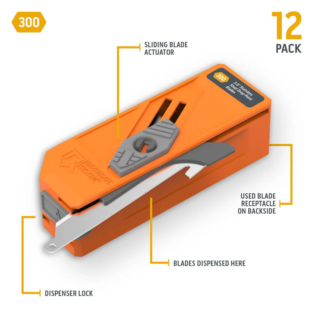Outdoor Edge 3.0 Drop Point Klingen Dispenser mit 12 Wechselklingen Bild 2