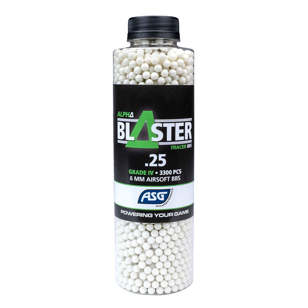 ASG Alpha Blaster Green Tracer Airsoft BB's 0,25g 6mm BB 3300 Stck Plastik