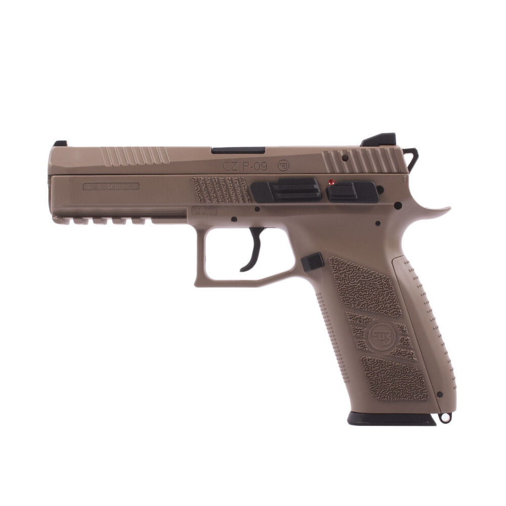 ASG CZ P-09 Airsoft GBB Pistole ab18 mit Polymer Schlitten - TAN