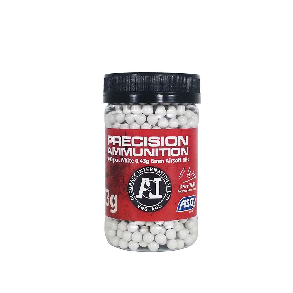 ASG Precision Ammunition Airsoft BBs Plastik 0,43g 6mm BB 1000 Schuss