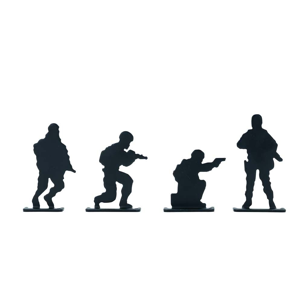ASG Soldaten Zielscheiben Set 4-teilig Reaktive Metall-Silhouetten f�r Luftdruck- & Airsoftwaffen