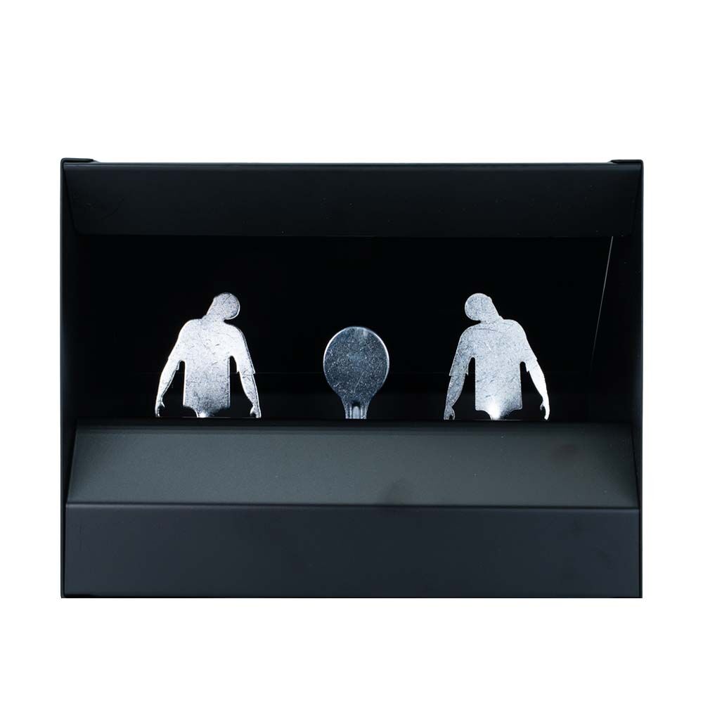 ASG Zombie Pellet Trap Hit & Reset Reaktive Metall-Zielscheibe mit 2 Zombie-Zielen