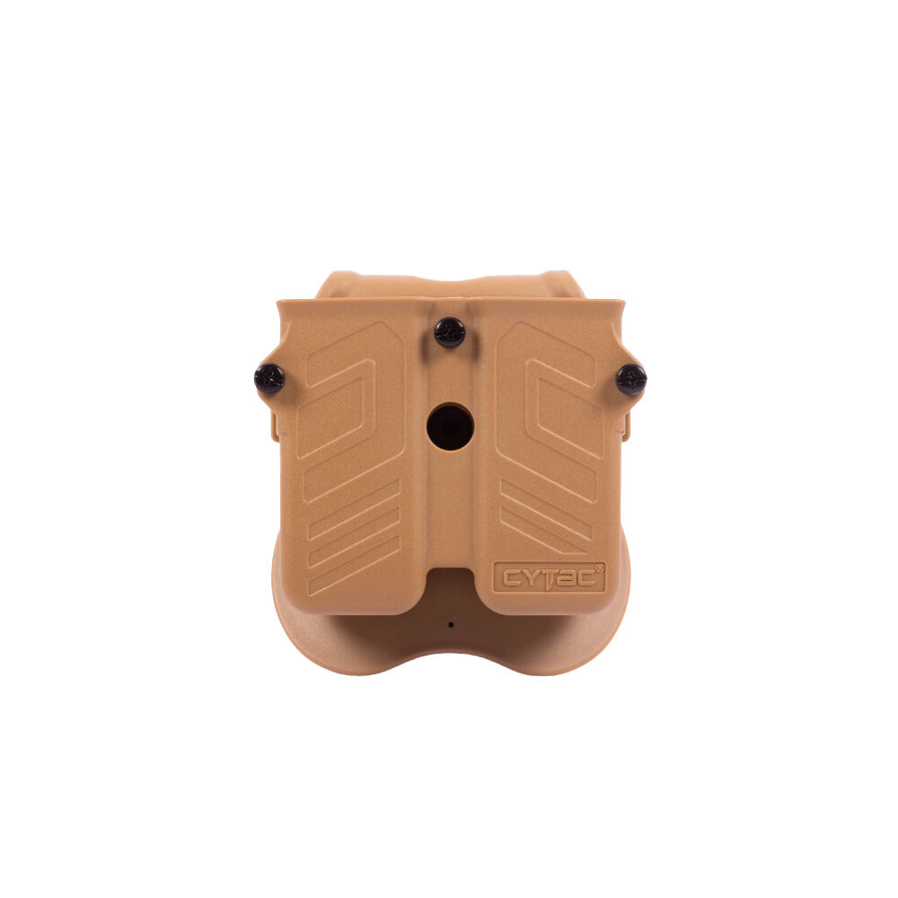 Cytac Universal Double Mag Pouch 9mm, .40, .45 Tan