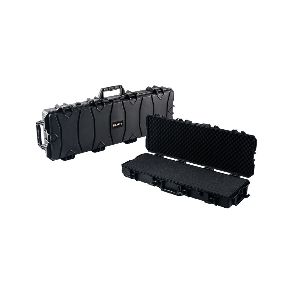 Glary Gewehrkoffer 102x36x14 cm Wasserdicht IP67-Standard Schwarz