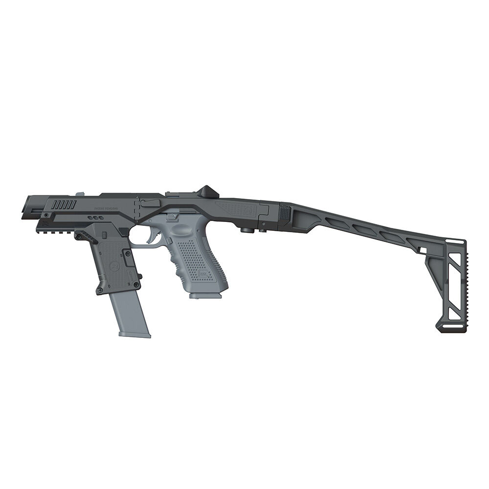 Nano Roni Anschlagschaft mit Vordergriff und Magazinhalter f�r Glock 17/19/19X/22/23/25/31/32/45 schwarz