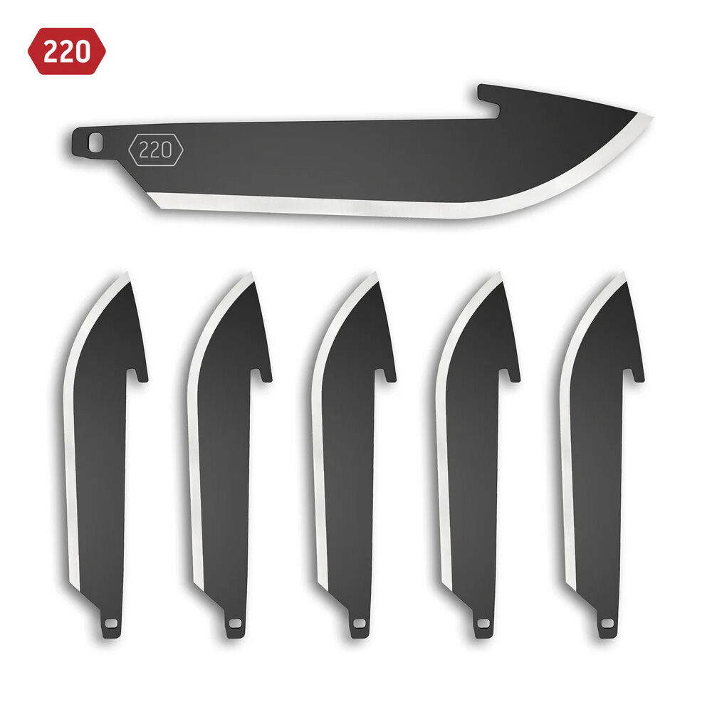 Outdoor Edge 2.2 Drop Point Wechselklingen - 6er Pack Black Oxide