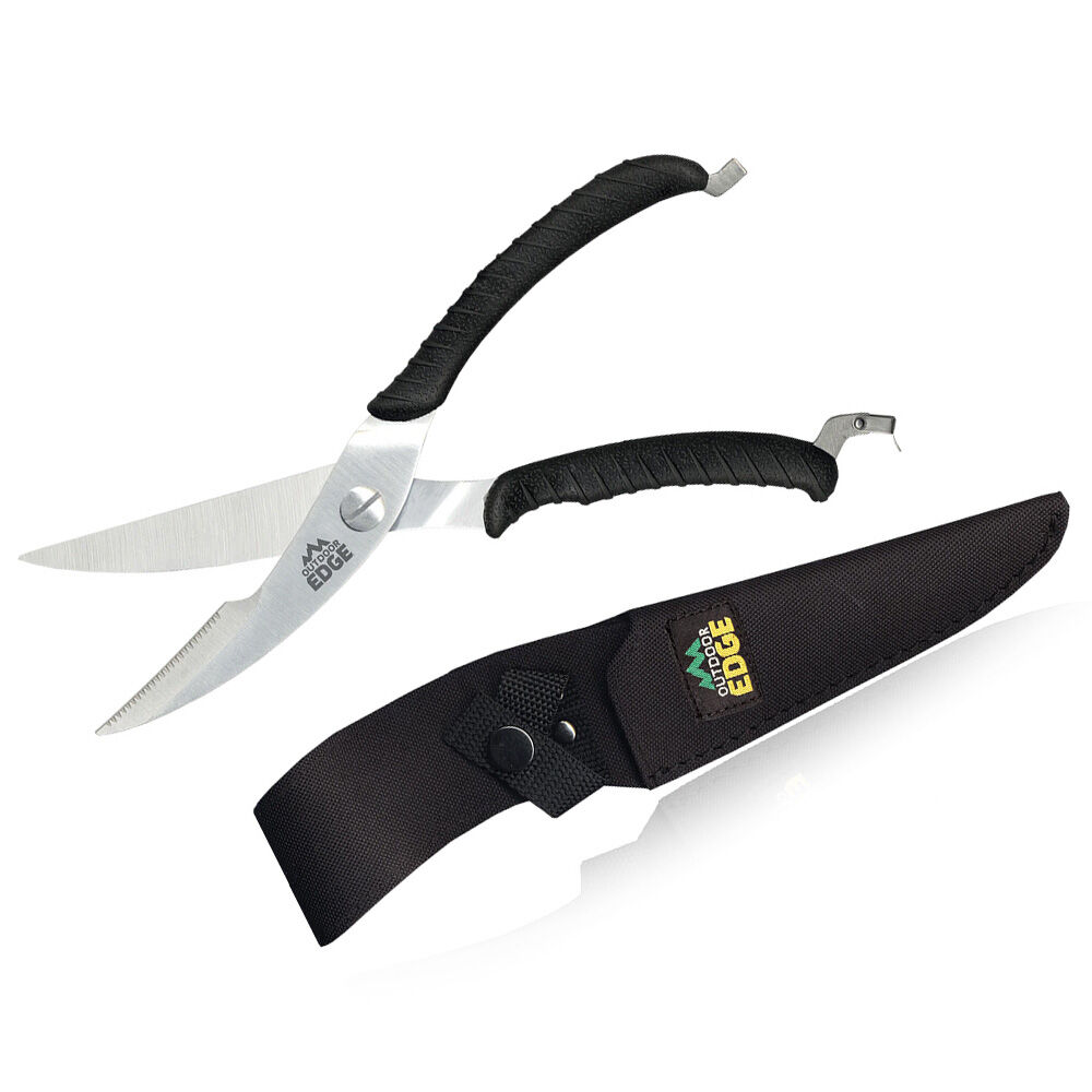 Outdoor Edge GameShears Wildschere Zerwirkschere mit Knochenaussparung & Nylon-Scheide 25,4 cm