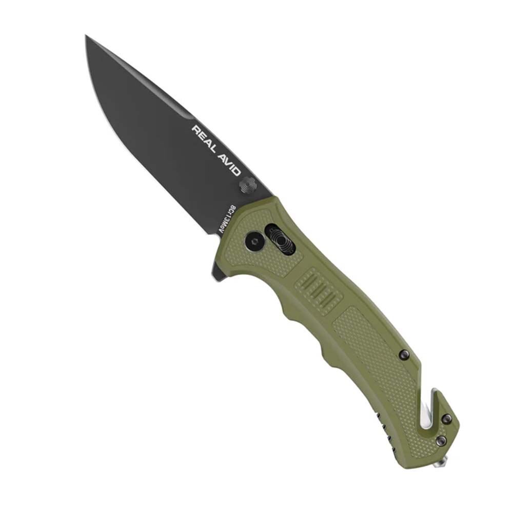 Real Avid RAV-4 Klappmesser Rescue Messer schwarz OD