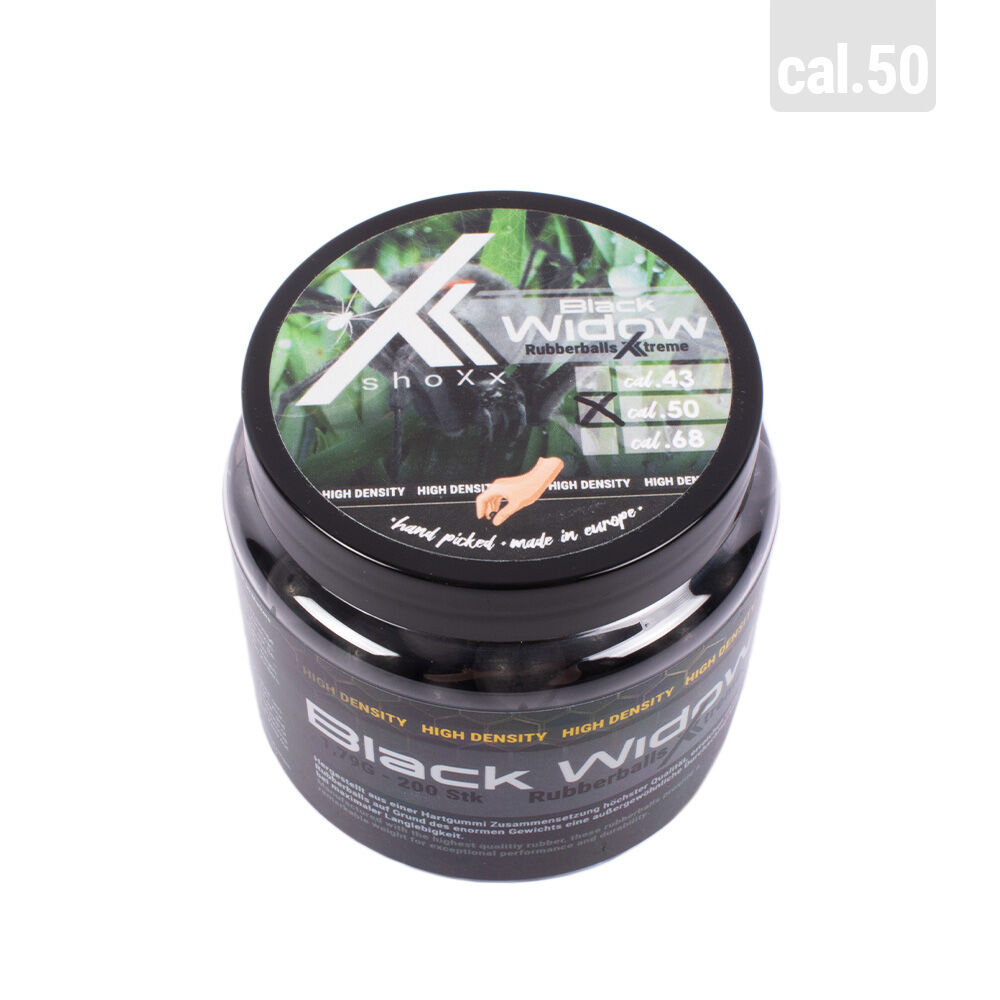 shoXx Black Widow Rubberballs Xtreme cal. 50 - Packungsinhalt 200 Stck