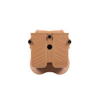 Cytac Universal Double Mag Pouch 9mm, .40, .45 Khaki
