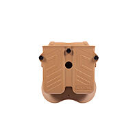 Cytac Universal Double Mag Pouch 9mm, .40, .45 Tan