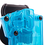 Cytac Mega-Fit Universalholster Transparent Blau mit schwarzem Paddle 