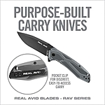 Real Avid RAV-2 Klappmesser Drop Point Klinge schwarz grau Bild 4