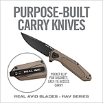 Real Avid RAV-3 Klappmesser schwarz tan Bild 4
