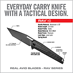 Real Avid RAV-6 Klappmesser Tanto Klinge titan carbon Bild 3