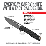 Real Avid RAV-7 Assisted Opener Messer titan, carbon Bild 3