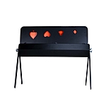 ASG Kartenziel Knockdown Target Reaktive Metall-Zielscheibe mit 4 Klappzielen Bild 2