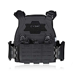 Cytac Taktische Weste Plate Carrier Schwarz mit Lasercut und Magpouches Bild 2