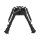 shoXx Zweibein Bipod 15-23cm Aluminium Schwenkbar Podloc schwarz