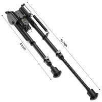 shoXx Zweibein Bipod 23-33cm Aluminium fest für Slingstud schwarz
