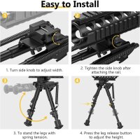 shoXx Zweibein Bipod 15-23cm Aluminium für Picatinny