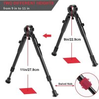 shoXx Zweibein Bipod 23-28cm Aluminium Clamp-On Barrel Mount schwarz