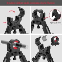 shoXx Zweibein Bipod 23-28cm Aluminium Clamp-On Barrel Mount schwarz